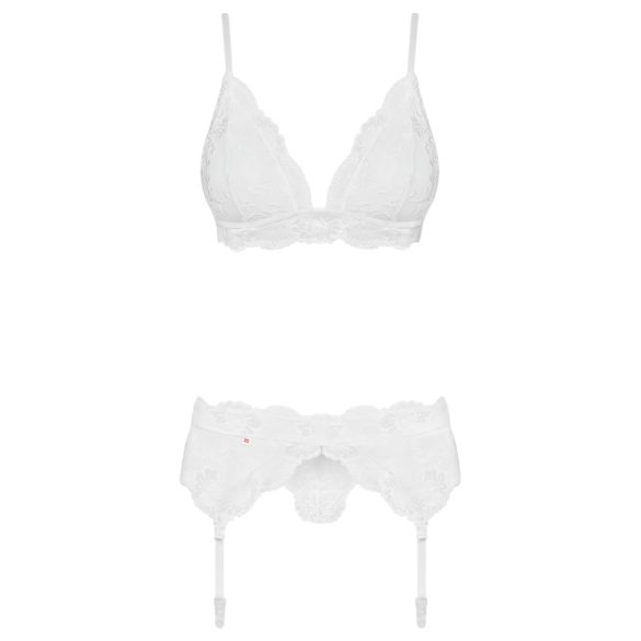 Obsessive 810-SEG-2 - Lace Lingerie Set (White) - L/XL