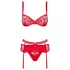 Obsessive Heartina - Red Lingerie Set - L/XL
