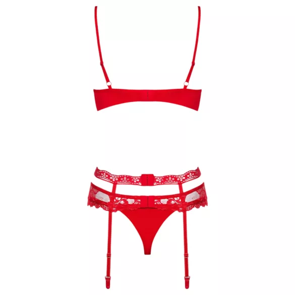 Obsessive Heartina - Red Lingerie Set - L/XL