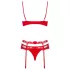 Obsessive Heartina - Red Lingerie Set - L/XL