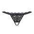 Obsessive 831-THC-1 - Black Lace Thong with Bow Detailing - L/XL