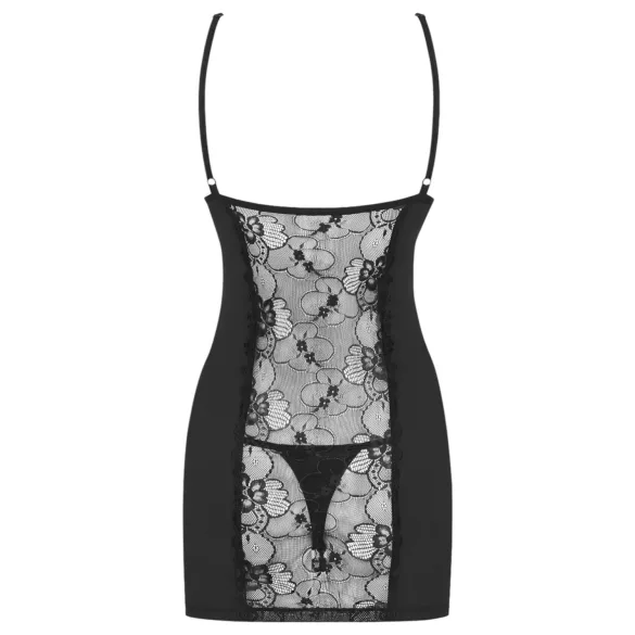 Obsessive Heartina - Black Nightdress & Thong Set