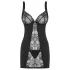 Obsessive Heartina - Black Nightdress & Thong Set - L/XL
