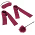 S&M - Beginner's Satin Bondage Set (Red) - 4 Pieces