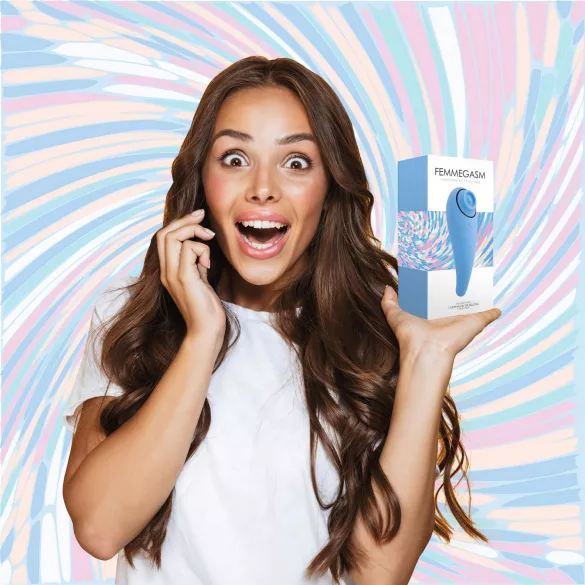 FEELZTOYS Femmegasm - Rechargeable 2-in-1 Clitoral Vibrator (Blue)