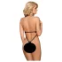 Obsessive 830-Ted - Halter Neck Bodysuit (Black) - L/XL