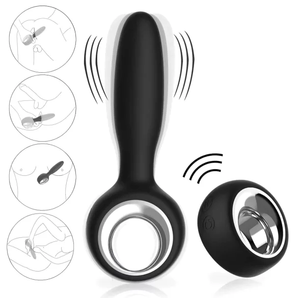 Aixiasia Dylon Remote - Black Rechargeable Wireless Anal Vibrator
