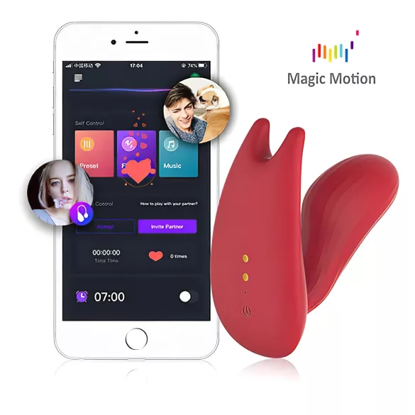 Magic Motion Umi - App-controlled wearable vibrator (red)