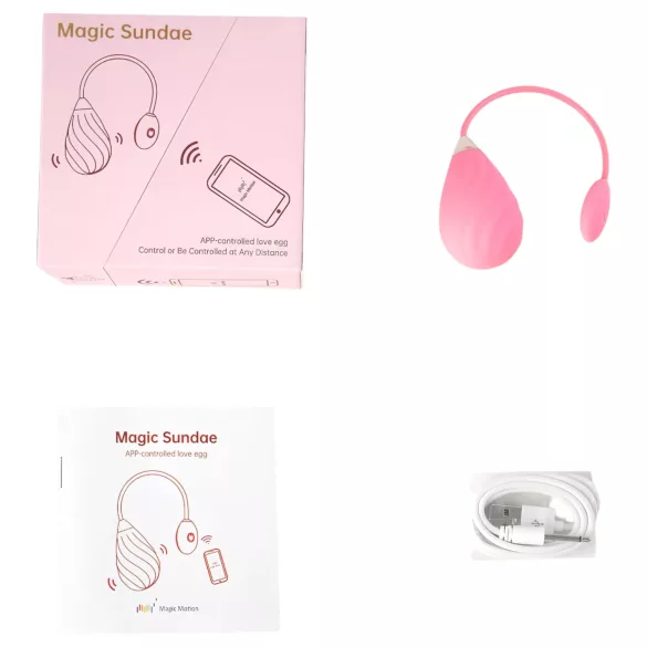 Magic Motion Sundae - smart, rechargeable vibrating egg (pink)