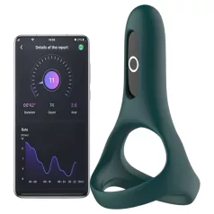   Magic Motion Rise - App-controlled vibrating penis ring for men (green)