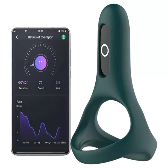 Magic Motion Rise - App-controlled vibrating penis ring for men (green)