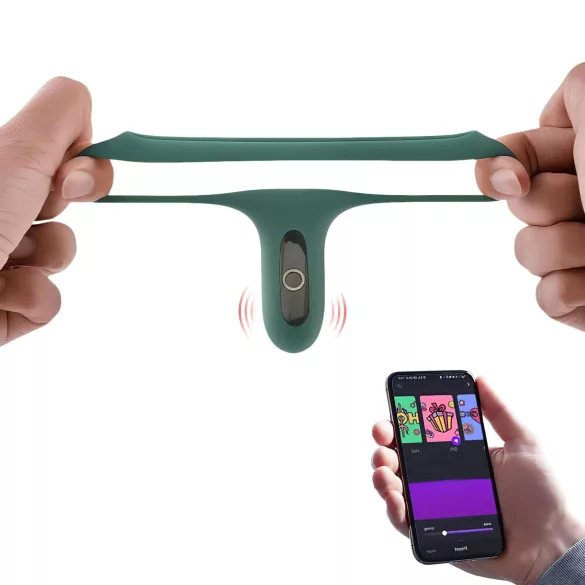 Magic Motion Rise - App-controlled vibrating penis ring for men (green)