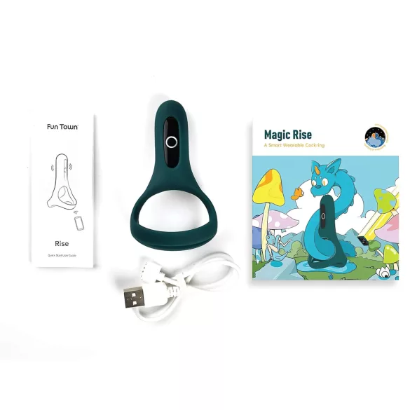 Magic Motion Rise - App-controlled vibrating penis ring for men (green)