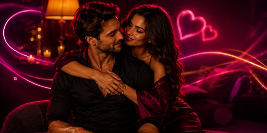 Couple embracing intimately – What is pegging? | Lovesexshop.ie sex shop